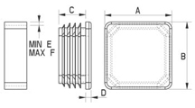 Square ribbed insert [056]