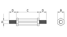 Hexagonal M/M Spacer [313]