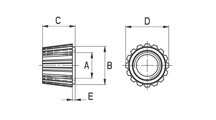 Knurled Conical nut [570]